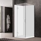 1000*1000*1950mm Chrome Frameless Swing Door Square Shower Box - NZHomeware