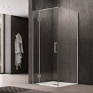 1000*1000*1950mm Gunmetal Grey Frameless Shower Door & Return Panel - NZHomeware