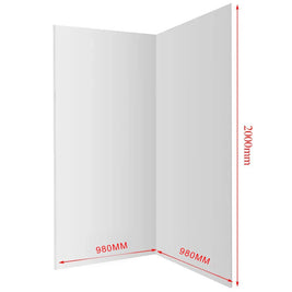 1000*1000*2050mm Black Frameless Diamond Shower Box - NZHomeware