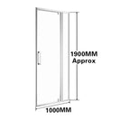 1000*1900mm Swing Shower Glass Door Only - NZHomeware