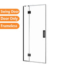 1000*1950mm Black Frameless Shower Door Only - NZHomeware
