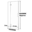 1000*1950mm Chrome Frameless Shower Door Only - NZHomeware