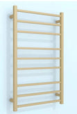 1000Hx600Wx120D Gold Electric Heated Towel Rack | 9 - Bar Stainless Steel Towel Warmer NZ - NZHomeware
