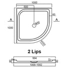 1000x1000mm Round Shower Tray Center/Corner Waste - NZHomeware