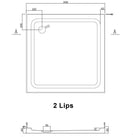 1000x1000mm Square Shower Tray Center/Corner Waste - NZHomeware