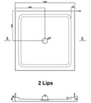 1000x1000mm Square Shower Tray Center/Corner Waste - NZHomeware
