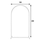 100*200CM Wedding Metal Arch Backdrop Stand, For Wedding Baby Shower Birthday Anniversary Graduation Garden Balloon Arch Decoration White - NZHomeware