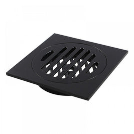 100x100mm Square Black Brass Floor Waste Shower Grate Drain Outlet 80mm - NZHomeware