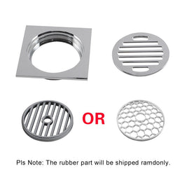 100x100mm Square Chrome Brass Floor Waste Shower Grate Drain Outlet 80mm - NZHomeware