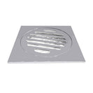 100x100mm Square Chrome Brass Floor Waste Shower Grate Drain Outlet 80mm - NZHomeware