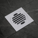 100x100mm Square Chrome Brass Floor Waste Shower Grate Drain Outlet 80mm - NZHomeware