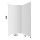 1170x770x2000mm Brushed Gold Frameless Shower Box - Sliding Door | NZ - NZHomeware