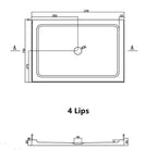1100x750mm Rectangle Shower Tray Center/Size Waste - NZHomeware