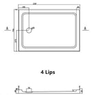 1100x750mm Rectangle Shower Tray Center/Size Waste - NZHomeware