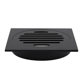 110x110mm Square Black Brass Floor Waste Shower Grate Drain Outlet 100mm - NZHomeware