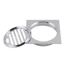 110x110mm Square Chrome Brass Floor Waste Shower Grate Drain Outlet 100mm - NZHomeware