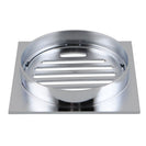 110x110mm Square Chrome Brass Floor Waste Shower Grate Drain Outlet 100mm - NZHomeware