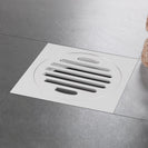 110x110mm Square Chrome Brass Floor Waste Shower Grate Drain Outlet 100mm - NZHomeware