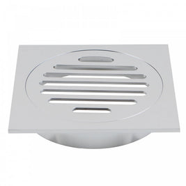 110x110mm Square Chrome Brass Floor Waste Shower Grate Drain Outlet 100mm - NZHomeware