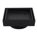 115mm Square Black Smart Tile Insert Floor Waste Brass 100mm Outlet - NZHomeware