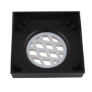 115mm Square Black Smart Tile Insert Floor Waste Brass 100mm Outlet - NZHomeware