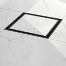 115x115mm Black Smart Tile Insert Floor Waste Brass Drain - NZHomeware