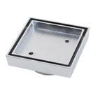 115x115mm Chrome Smart Tile Insert Floor Waste Brass Drain - NZHomeware