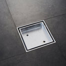 115x115mm Chrome Smart Tile Insert Floor Waste Brass Drain - NZHomeware