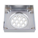 115x115mm Chrome Smart Tile Insert Floor Waste Brass Drain - NZHomeware