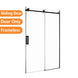 1170*1950mm Black Frameless Shower Door Only - NZHomeware