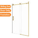 1170*1950mm Brushed Gold Frameless Shower Door Only - NZHomeware