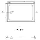 1170*770*1950mm 3 Side Black Frameless Sliding Door Rectangle Shower Box - NZHomeware
