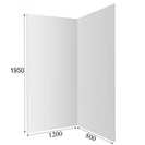 1170*770*1950mm Black Frameless Sliding Door Rectangle Shower Box - NZHomeware