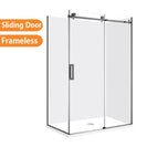 1170*770*1950mm Gunmetal Grey Frameless Sliding Door Rectangle Shower Box - NZHomeware