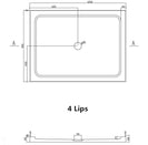 1170*870*1950mm 3 Sides Black Frameless Sliding Door Rectangle Shower Box - NZHomeware