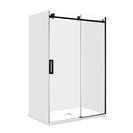1170*870*1950mm 3 Sides Black Frameless Sliding Door Rectangle Shower Box - NZHomeware
