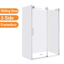 1170*870*1950mm 3 Sides Chrome Frameless Sliding Door Rectangle Shower Box - NZHomeware