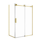 1170*870*1950mm Brushed Gold Frameless Shower Door & Return Panel - NZHomeware