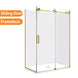 1170*870*1950mm Brushed Gold Frameless Sliding Door Rectangle Shower Box - NZHomeware