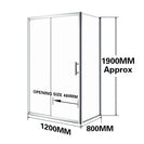 1200*800*1900mm Sliding Shower Glass Door and Return Only - NZHomeware