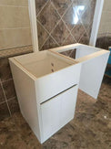 1200MM White Laundry Tub - Plywood Cabinet&Marble Bench with Sink - NZHomeware
