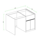 1200MM White Laundry Tub - Plywood Cabinet&Marble Bench with Sink - NZHomeware