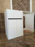 1200MM White Laundry Tub - Plywood Cabinet&Marble Bench with Sink - NZHomeware