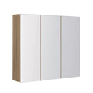 1200x150x750mm Plywood 3 - Door Light Oak Mirror Cabinet - NZHomeware