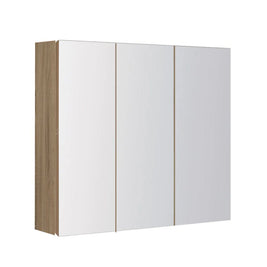 1200x150x750mm Plywood 3 - Door Light Oak Mirror Cabinet - NZHomeware