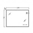 1200x750mm Rectangle LED Mirror with Motion Sensor Auto On Demister Touch Sensor Switch - NZHomeware