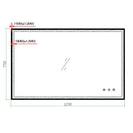 1200x750x40mm Rectangle LED Mirror with Motion Sensor Auto On Demister Touch Sensor Switch Wall Mounted Horizontal - NZHomeware