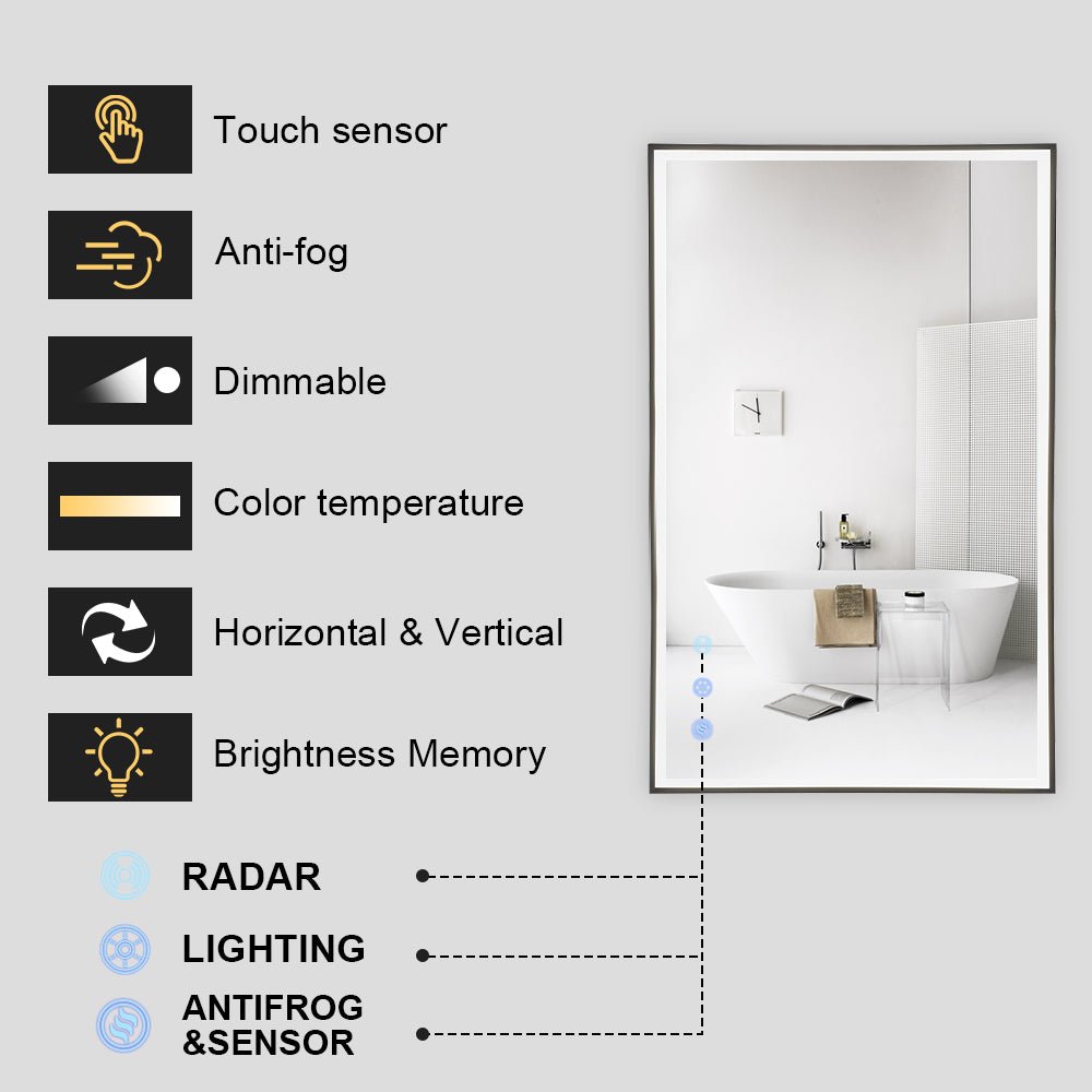 1200x750mm LED Mirror | Motion Sensor | Demister – NZHomeware