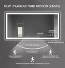 1200x750x40mm Rectangle LED Mirror with Motion Sensor Auto On Demister Touch Sensor Switch Wall Mounted Horizontal - NZHomeware