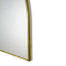 1200x850mm Backlit Brushed Yellow Gold Frame Arched LED Wall Mirror Demister - NZHomeware